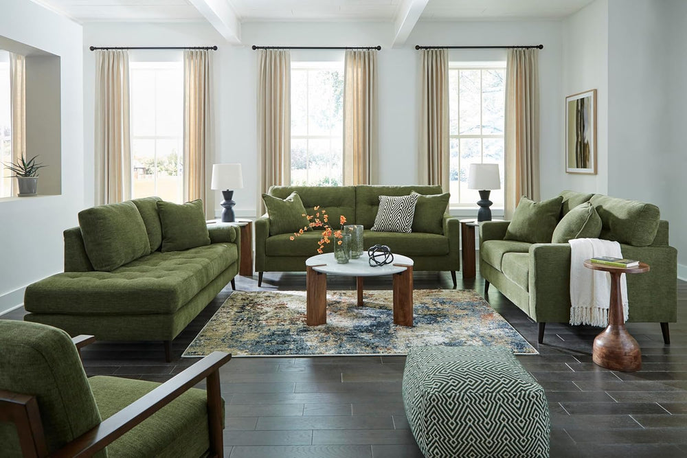 Signature Design by Ashley Bixler Mid-Century Modern Tufted Right-arm Facing ...