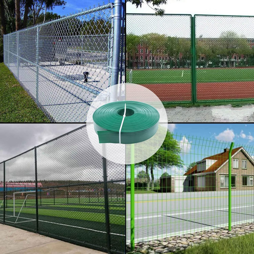 Chain Link Fence Privacy Tape, 246ft x 0.15ft Chain Link Fence Slats, Fence C...
