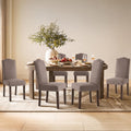 Upholstered Dining Chair Modern Stylish Kitchen Diner Fabric Set of 6