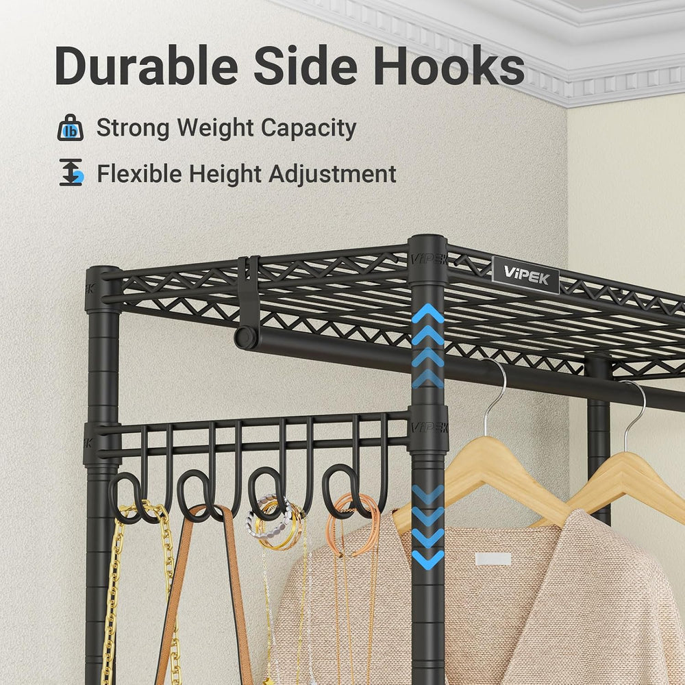 VIPEK R2C Rolling Clothing Rack Covered Portable Closet for Hanging Clothes