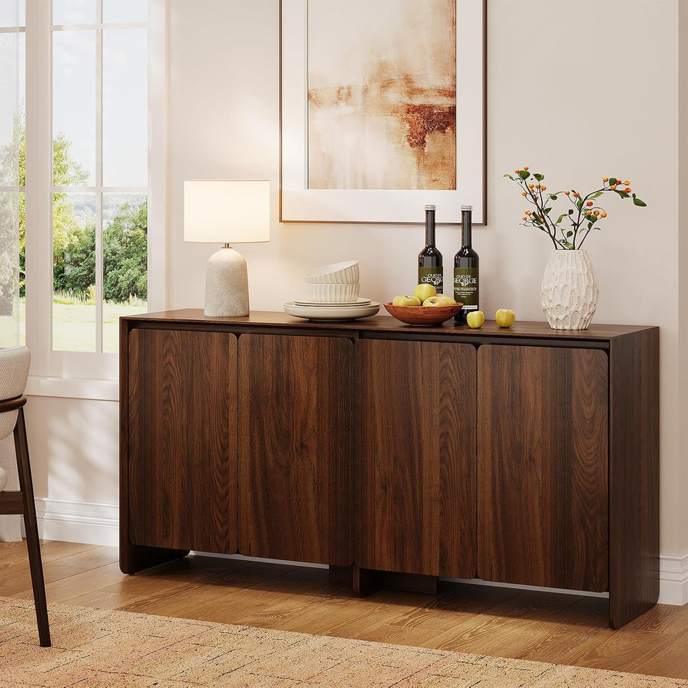 ONBRILL 63" Sideboard Buffet Cabinet with 4Door & Adjustable Shelves...