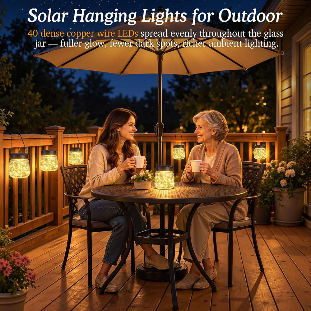 BUCASA Small Solar Lanterns Outdoor Waterproof Hanging Solar Lights