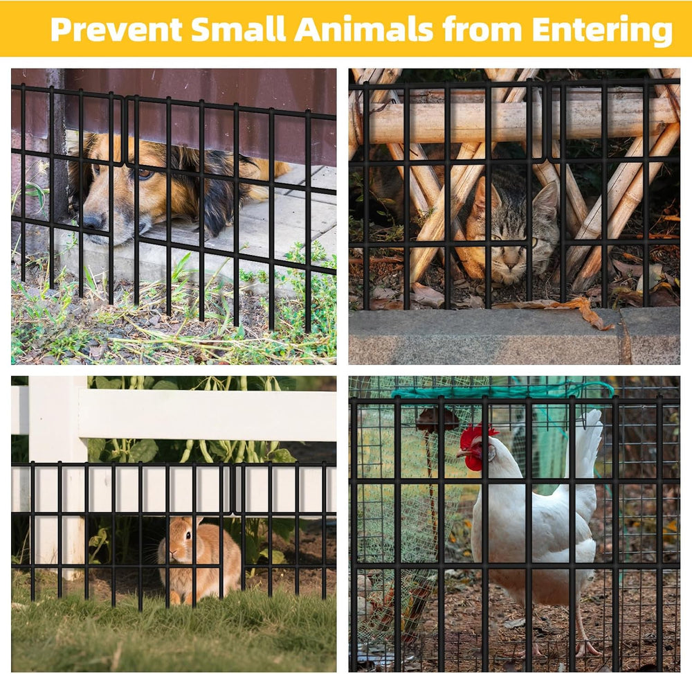 ULIOK 30 Panels Garden Fence Animal Barrier, Animal Barrier Fences No Dig Fen...