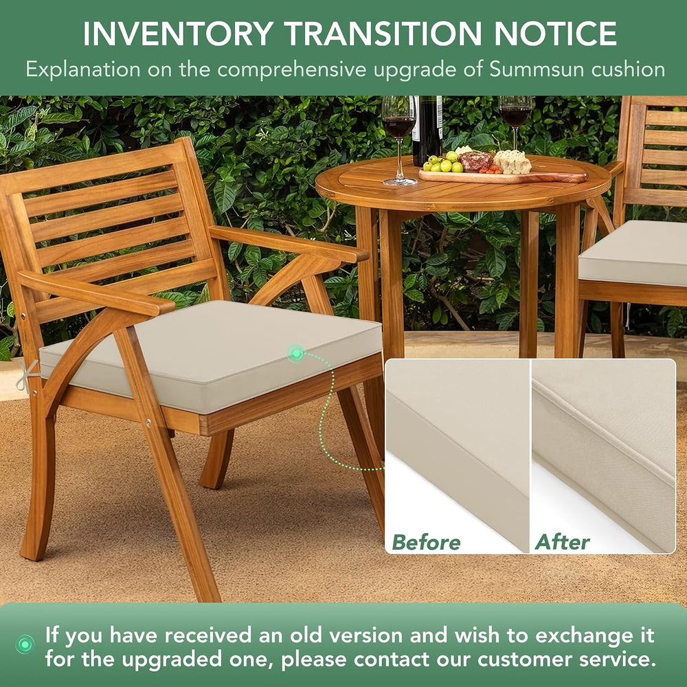 Outdoor Chair Cushions Set of 4: Waterproof & Color Fastness Seat Cushion...