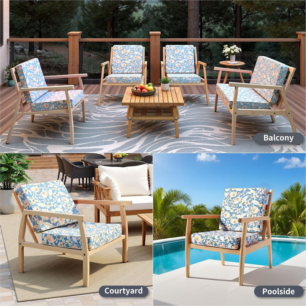 2 Pack Outdoor Chair Cushions 20" X 20" X 4", Waterproof Patio...