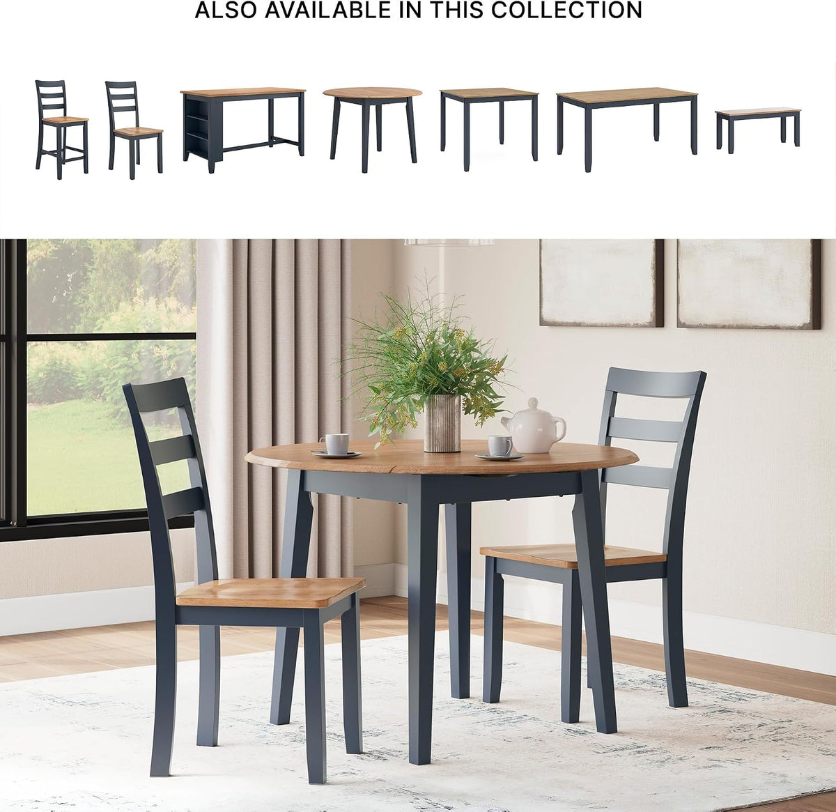 Signature Design by Ashley Gesthaven Ladder Back Dining Chairs, Set of 2