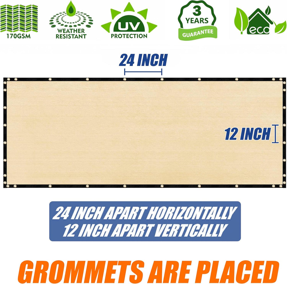 Amgo 4' x 50' Fence Privacy Screen, Heavy Duty Mesh Outdoor & Bac...
