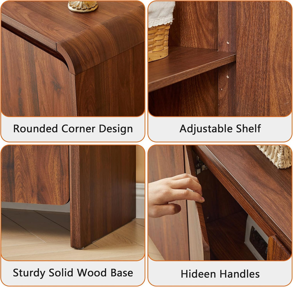 63" Sideboard Buffet Cabinet with Storage, Accent Cabinet with 4 Doors