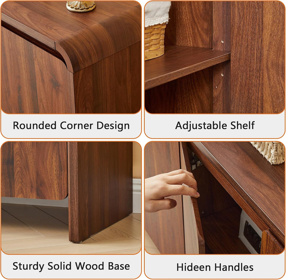 63" Sideboard Buffet Cabinet with Storage, Accent Cabinet with 4 Doors
