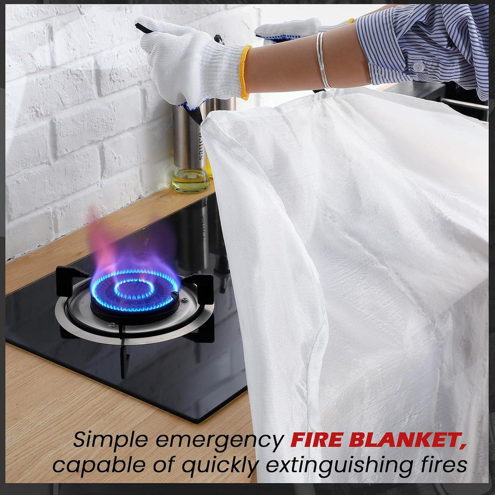 Copkim 6 Sets Emergency Fire Blanket for Home Fire Suppression