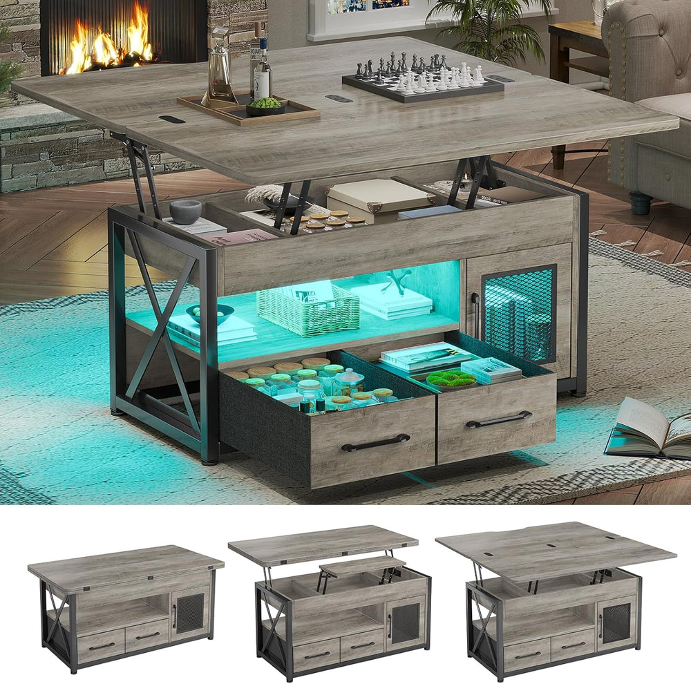 Itaar 40" Lift Top Coffee Table with Storage for Living Room, 4 in 1 Table