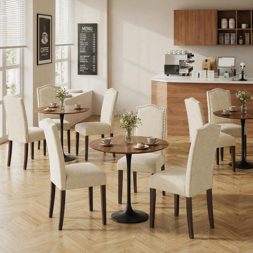 Upholstered Dining Chair Modern Parsons Stylish Kitchen Diner Set of 6