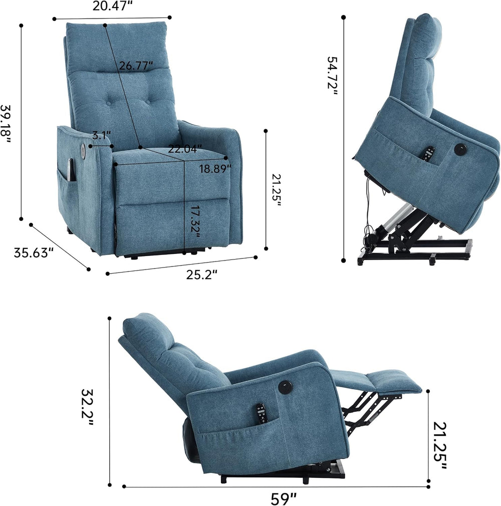 Power Lift Recliner Chair with Vibration Massage and Heat for Petite Elderly,...