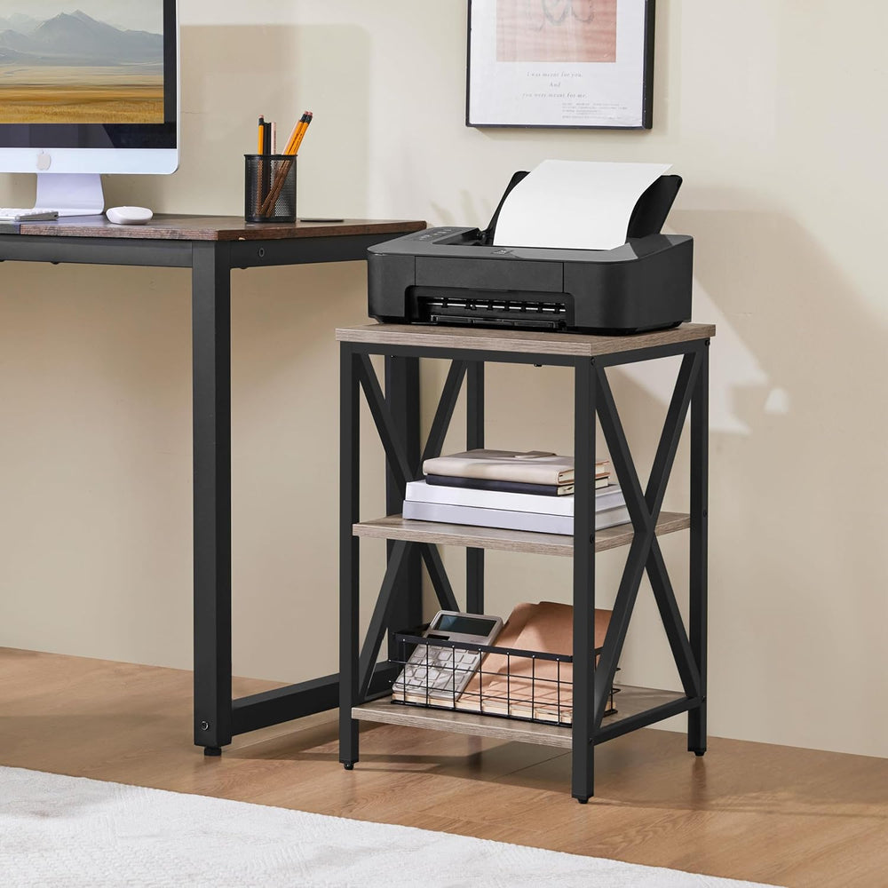 Yaheetech 16-Inch Small End Table, 3-Tier Side Table for Living Room, Gray