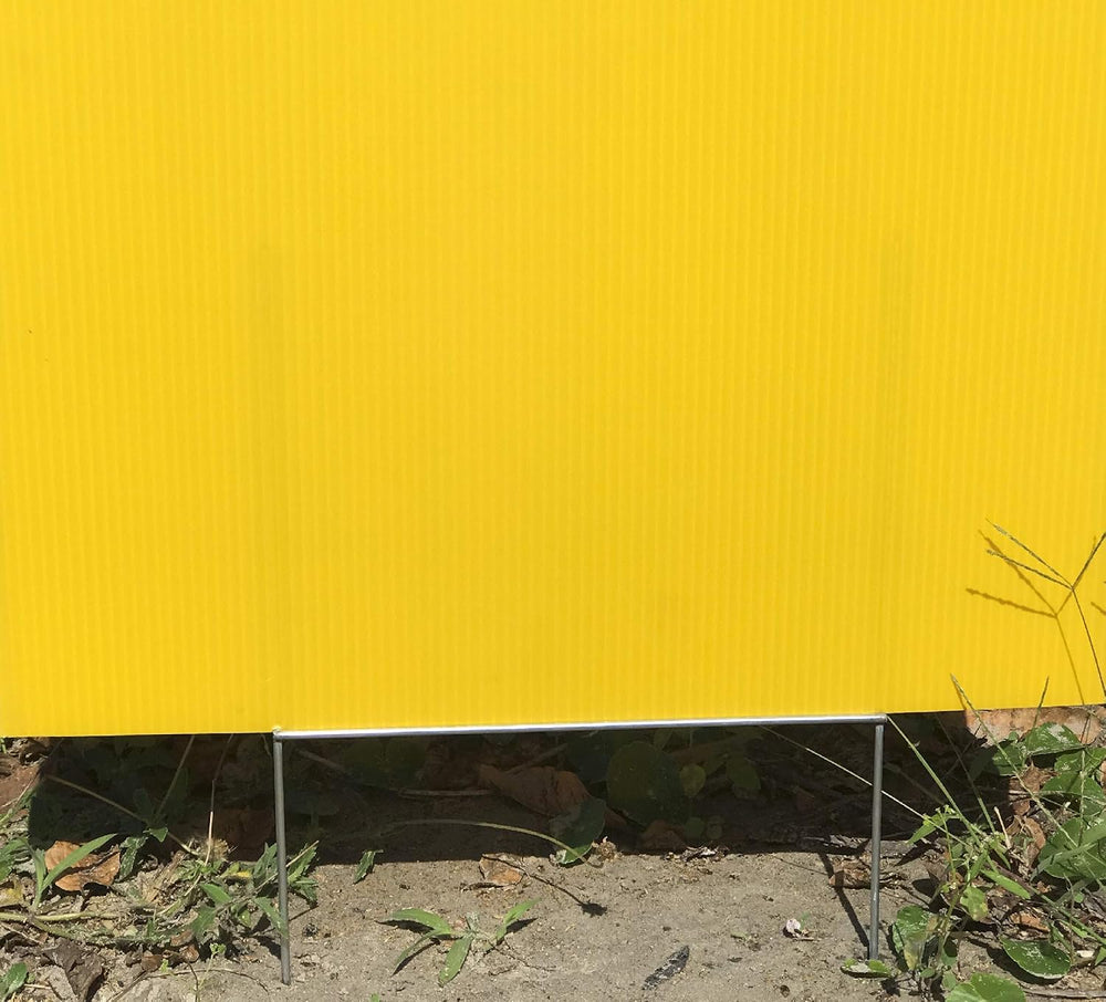 Yard Signs 10 Blank Signs (yellow) 12"x18" x 4 mm Corrugated Plasti...