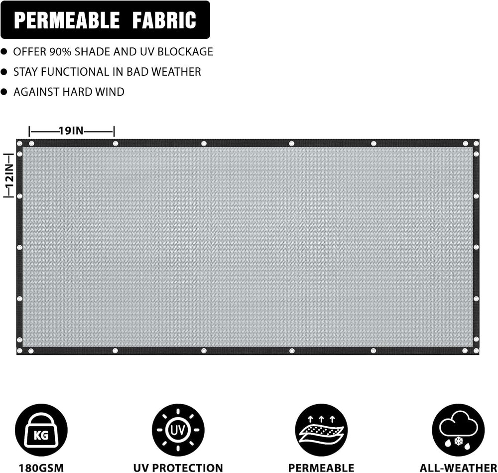 5FT X 50FT Privacy Fence Screen Heavy Duty 180 GSM Outdoor Privacy Screen Win...