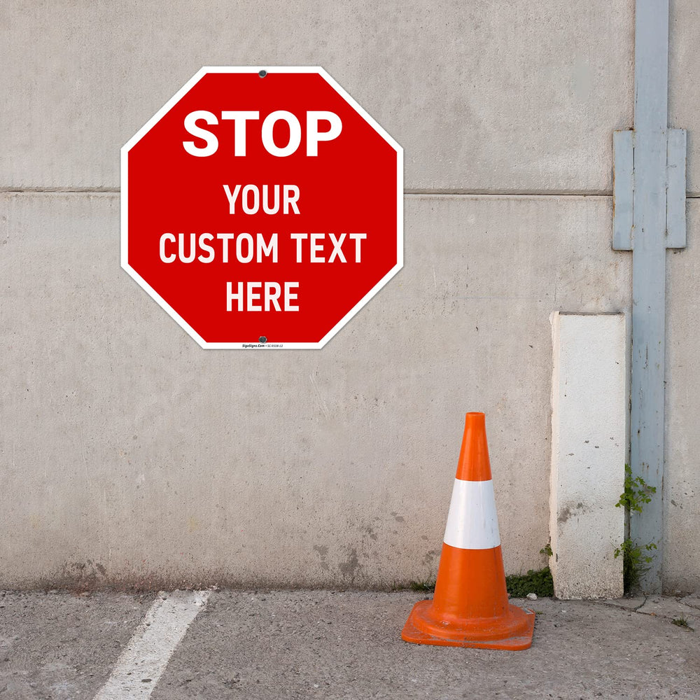 Custom Stop Sign, Personalized for Parking & Garage, Christmas Gift