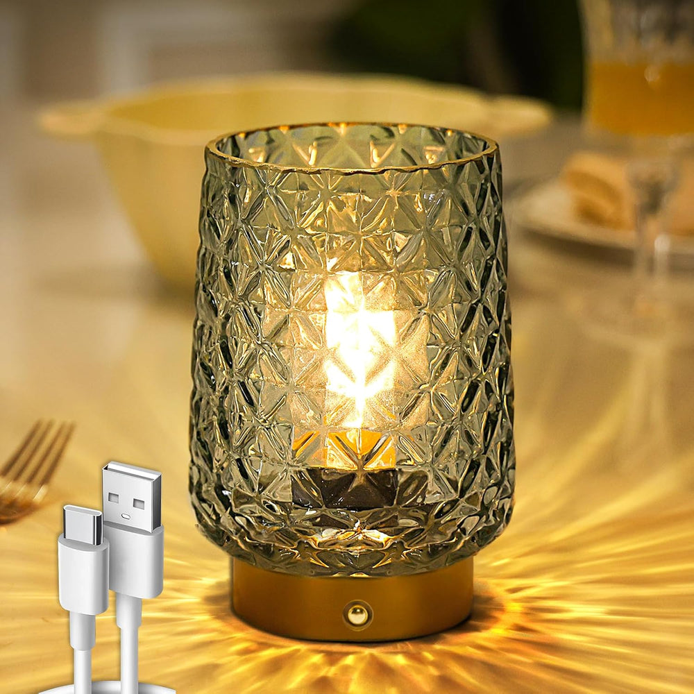MJ PREMIER Rechargeable Table Lamp Small Cordless Lamp Dimmable Brightness