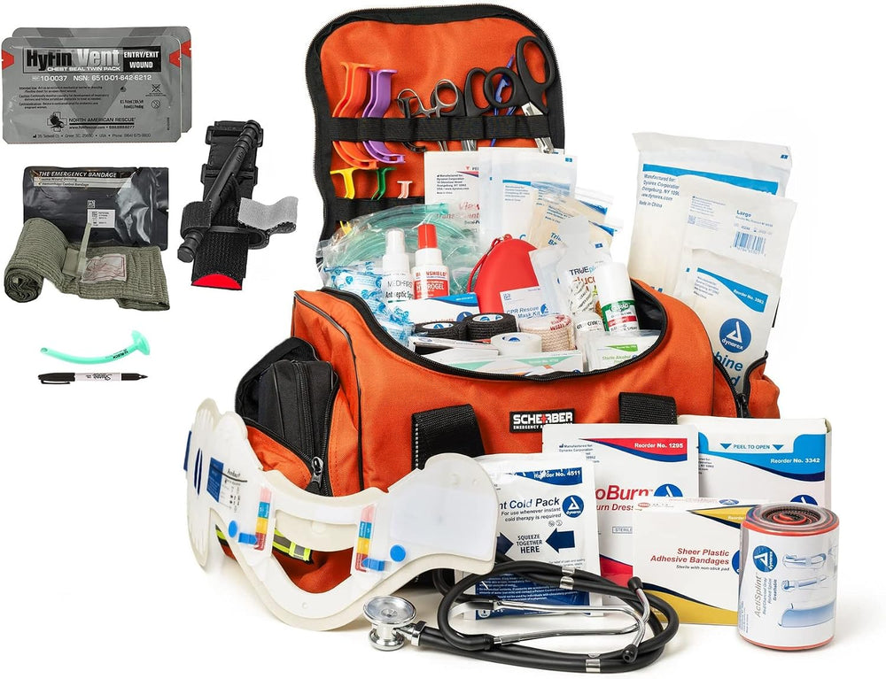 Scherber Fully-Stocked First Responder Bag | Professional EMT/EMS Trauma &amp...
