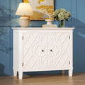 karlott Buffet Cabinet with Storage, Wood Sideboard Accent Cabinet, White