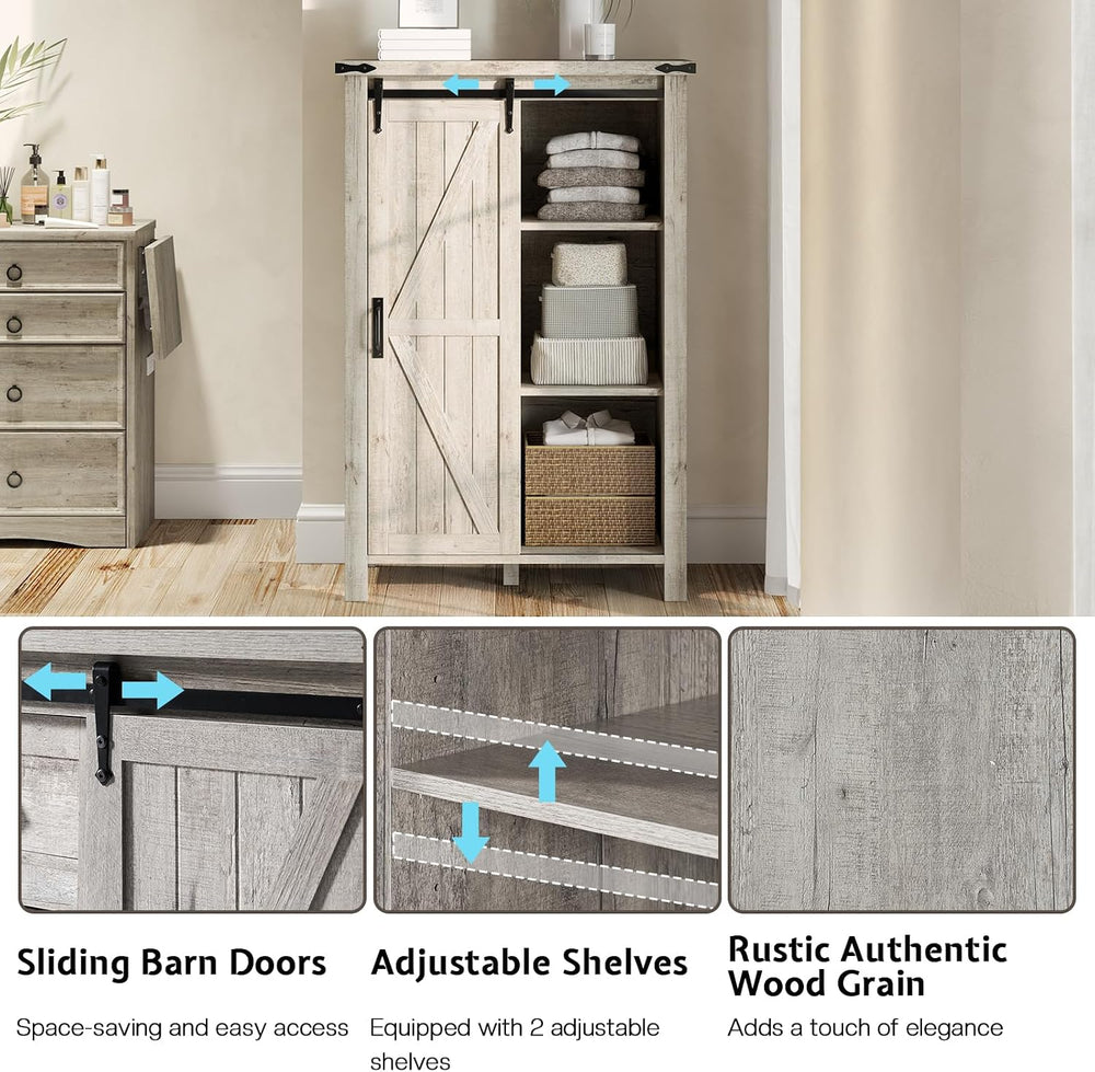 LUXOAK 3 Pieces Bedroom Set - Includes 60" Farmhouse Dresser, 48" C...
