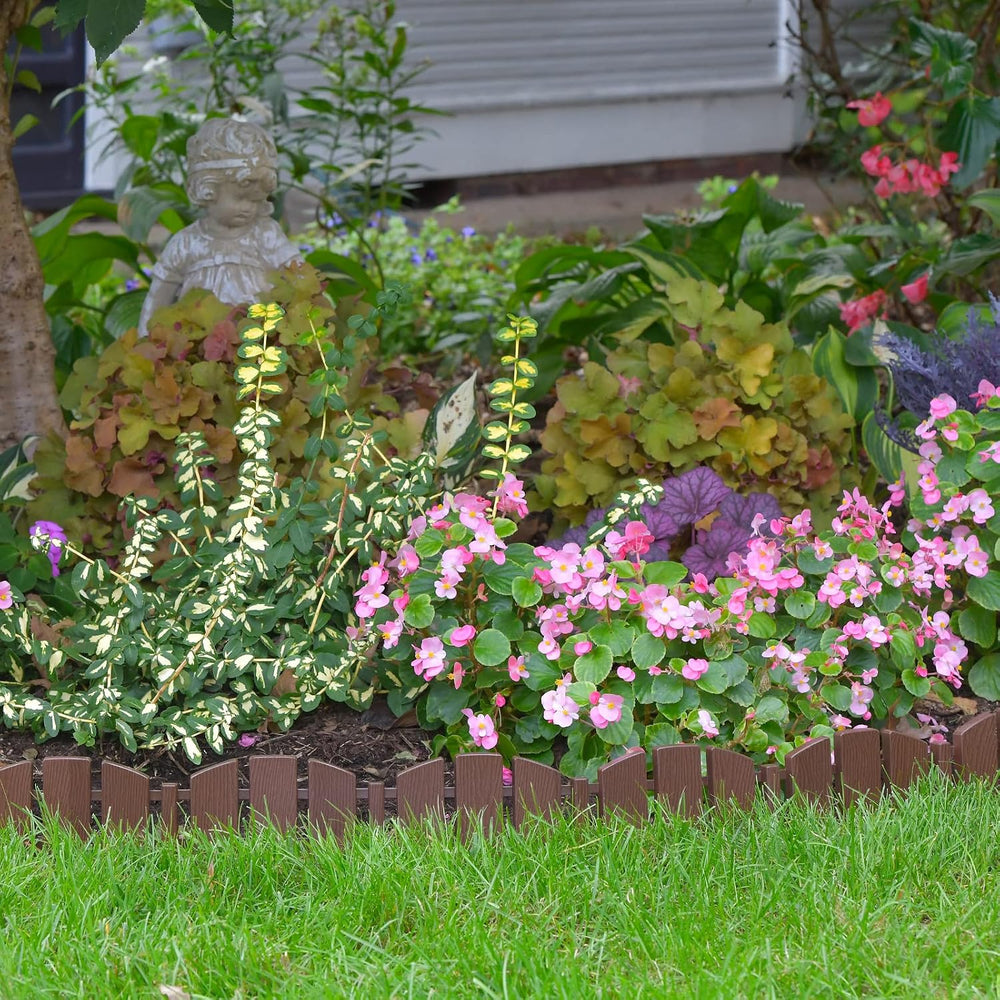EasyFlex No-Dig Landscape Edging with Anchoring Spikes, 4.5 in. Tall Decorati...