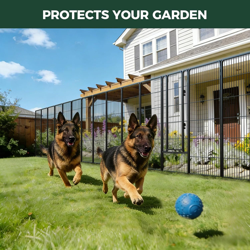 FXW No Dig Garden Fence, Outdoor for Yard, 45in(H) x 72.9ft(L), 32 Panels