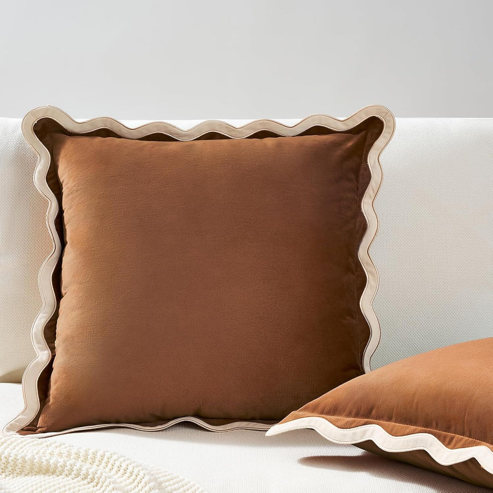 MONDAY MOOSE Decorative Throw Pillow Covers Cushion Cases, Set of 2 Soft Velv...