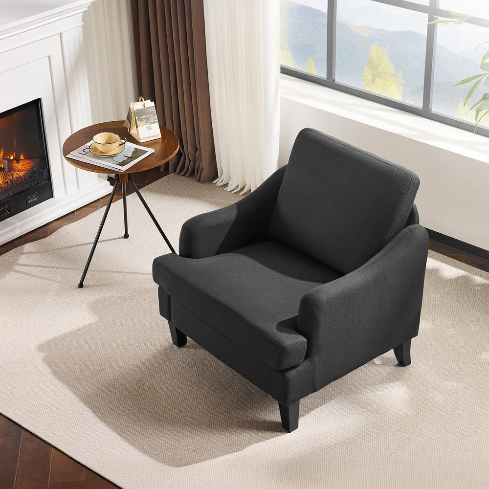 VINGLI Accent Chair, Small Cozy Upholstered Armchair, Compact Reading Chair