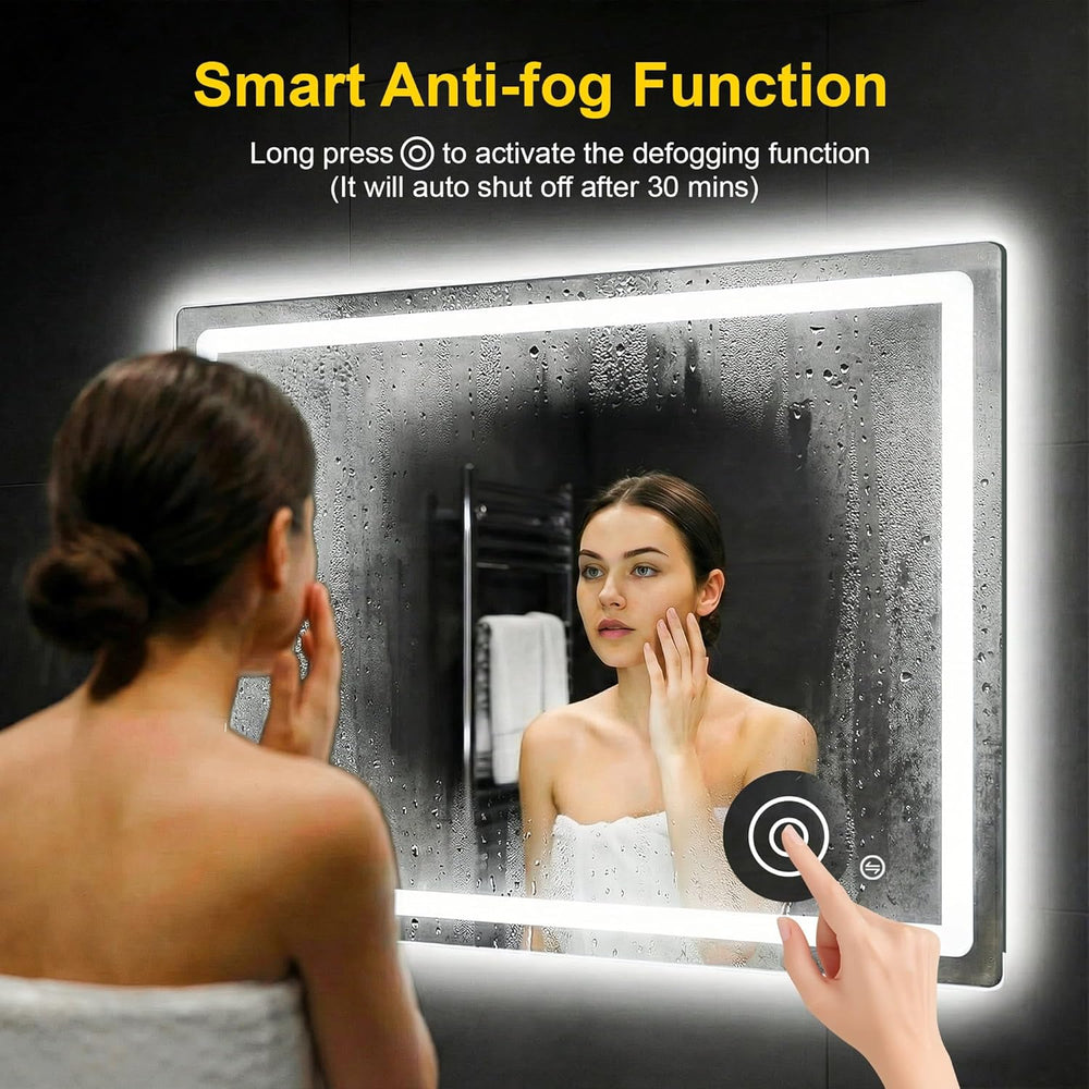 LED Bathroom Mirror with Lights, 30"x40" Lighted Vanity Mirror for ...