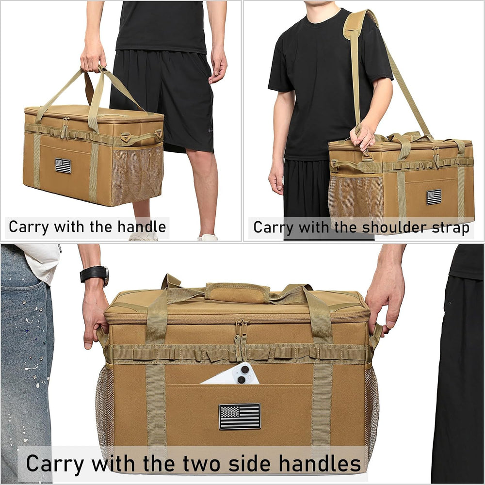 Tactical Camping Storage Bag Utility Tote Bag Camp Kitchen and Trunk Organize...