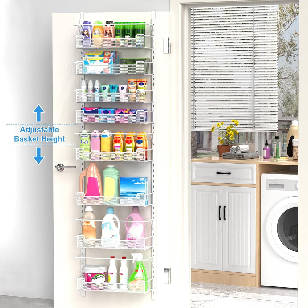 VyGrow Over the Door Pantry Organizer, 8-Tier Over the Door Organizer with Ad...