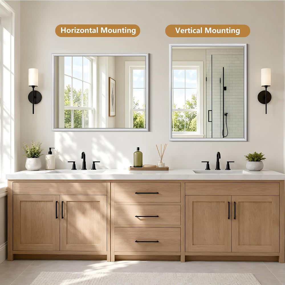 FORBATH Bathroom Mirror for Over Sink, 24x30 Inch Silver Vanity Mirror