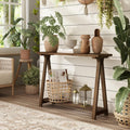43" Solid Wood Farmhouse Console Table for Living Room, Natural