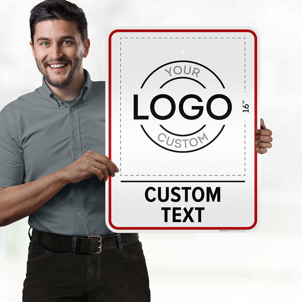 Custom Logo and text Sign, For Parking Lot And Business Indoor/Outdoor Sign, ...