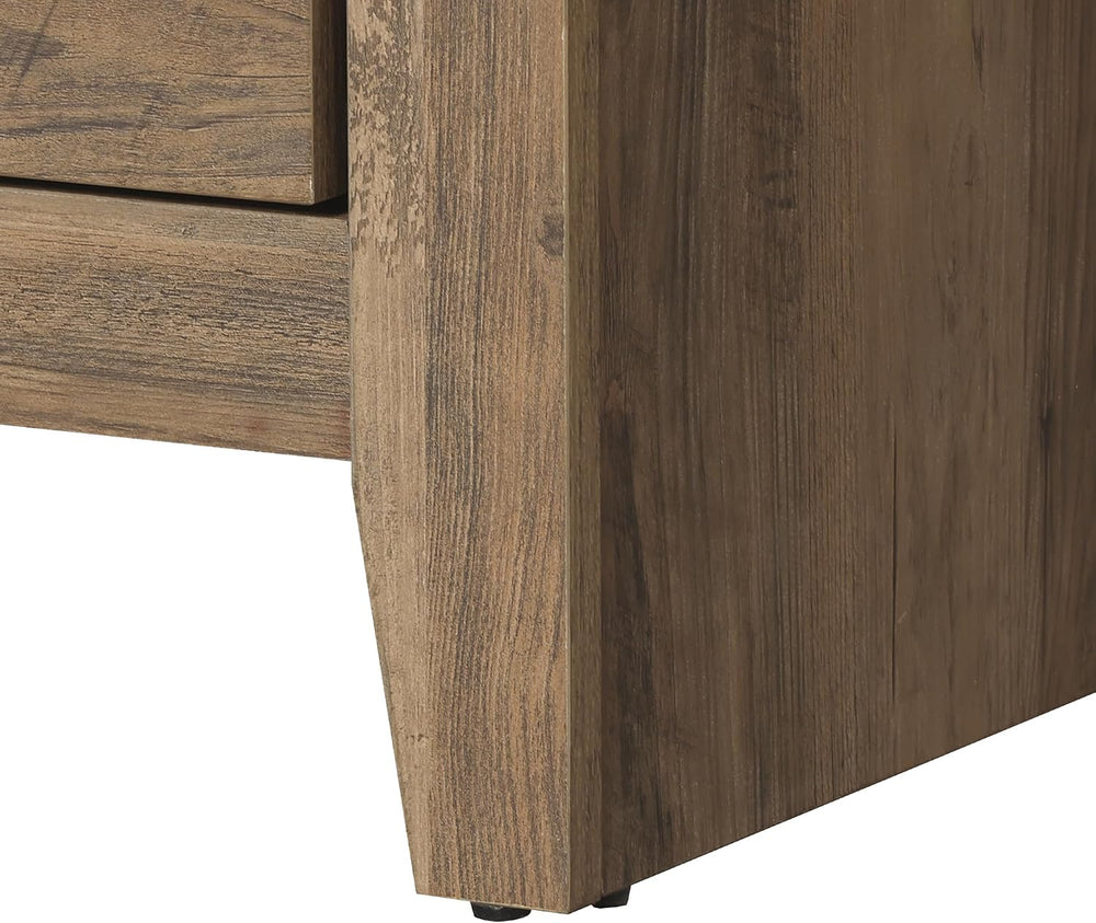 WAMPAT TV Stand for TVs up to 50”, Rustic Wood Entertainment Center with Adju...