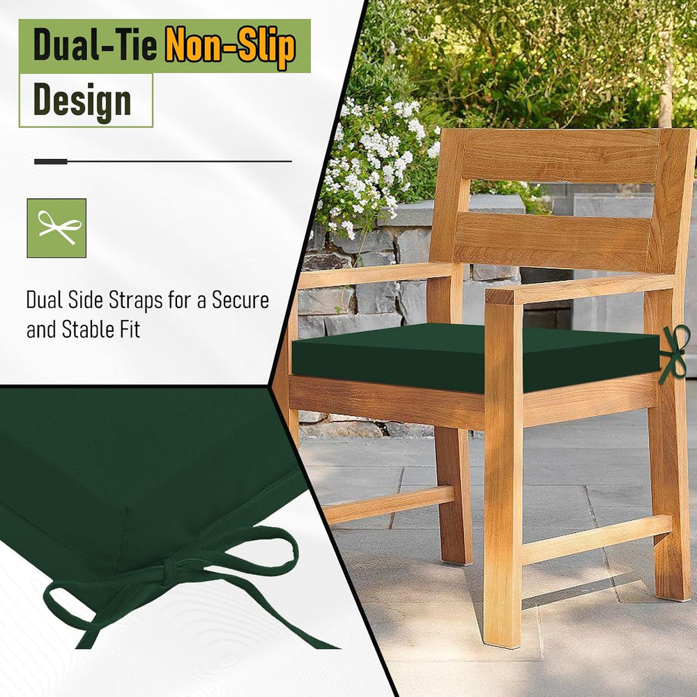 Basic Beyond Outdoor Chair Cushions Set of 2, Square Corner Outdoor Cushions ...
