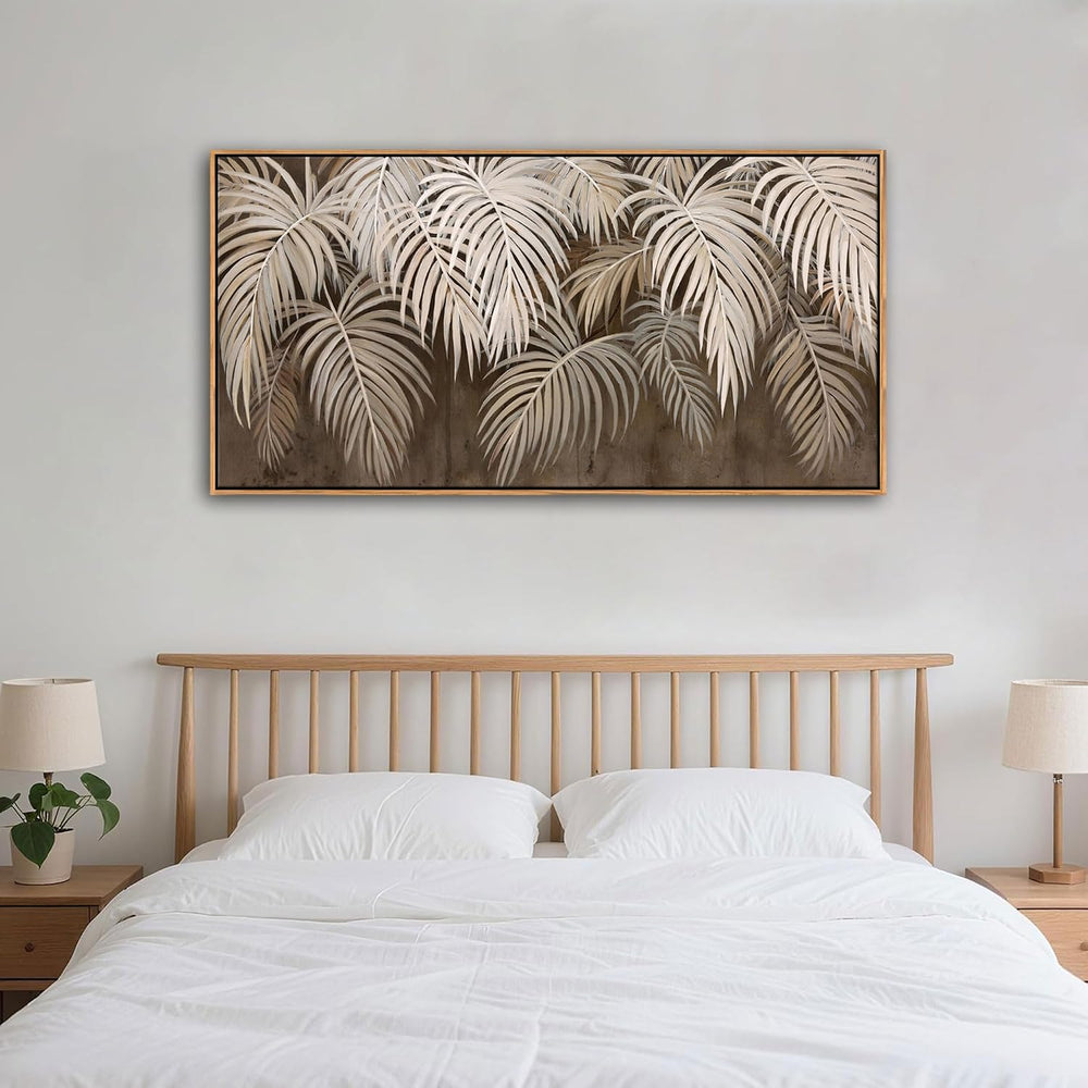 Boho Wall Art - Modern Minimalist Brown Canvas Artwork,Neutral Pictures for L...