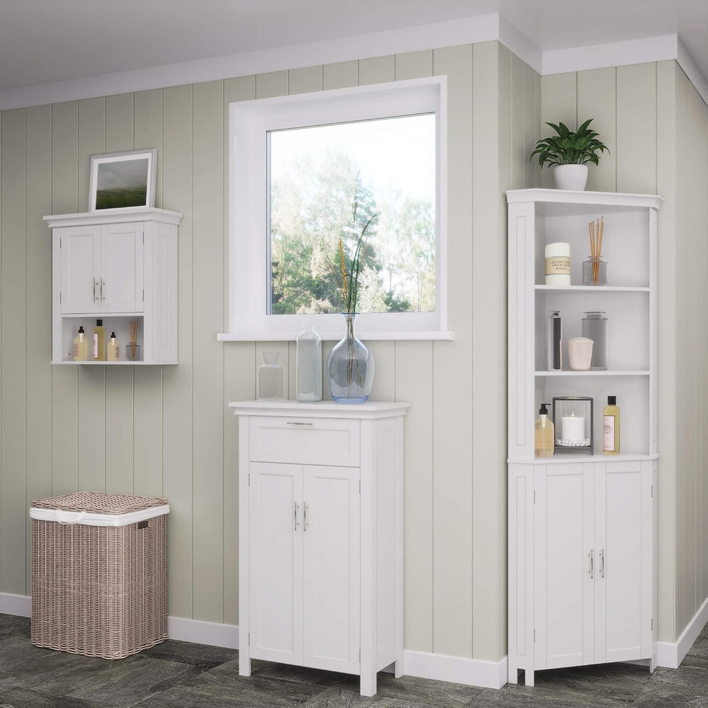 RiverRidge Somerset Two-Door Bathroom Wall Mount Medicine Cabinet, White