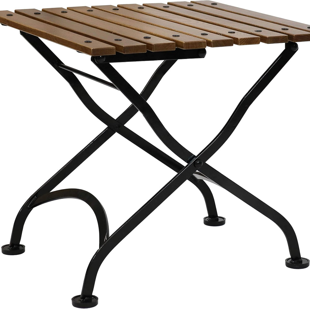 Sunnydaze 20 in. Square Wooden Folding Outdoor Adirondack End Table - Brown