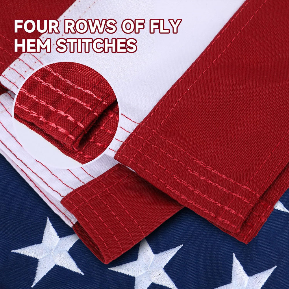 American Flag for Outside 4x6 Ft Upgraded Thickened Spun Polyester Series Fad...