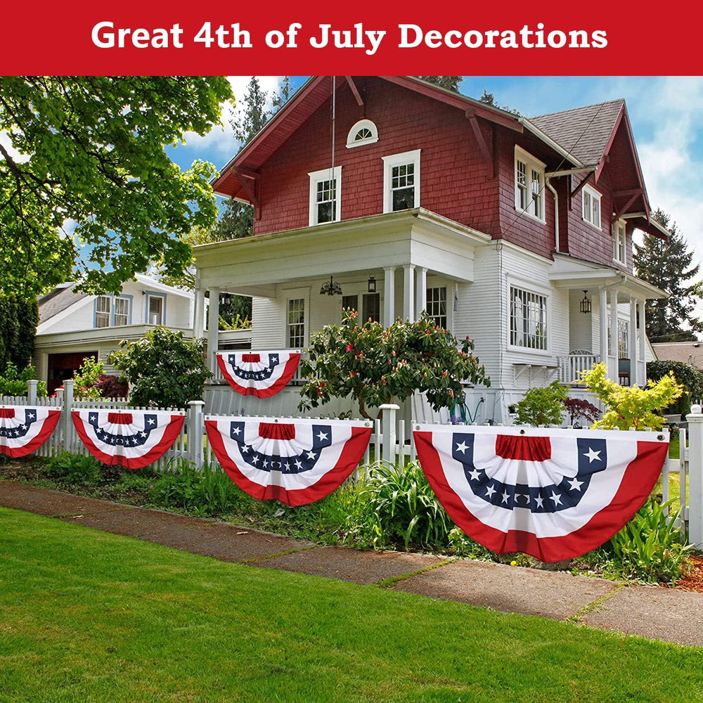 2 x 4 Ft American Bunting Flags Outdoor,US Flag Bunting for Outside, Patrioti...