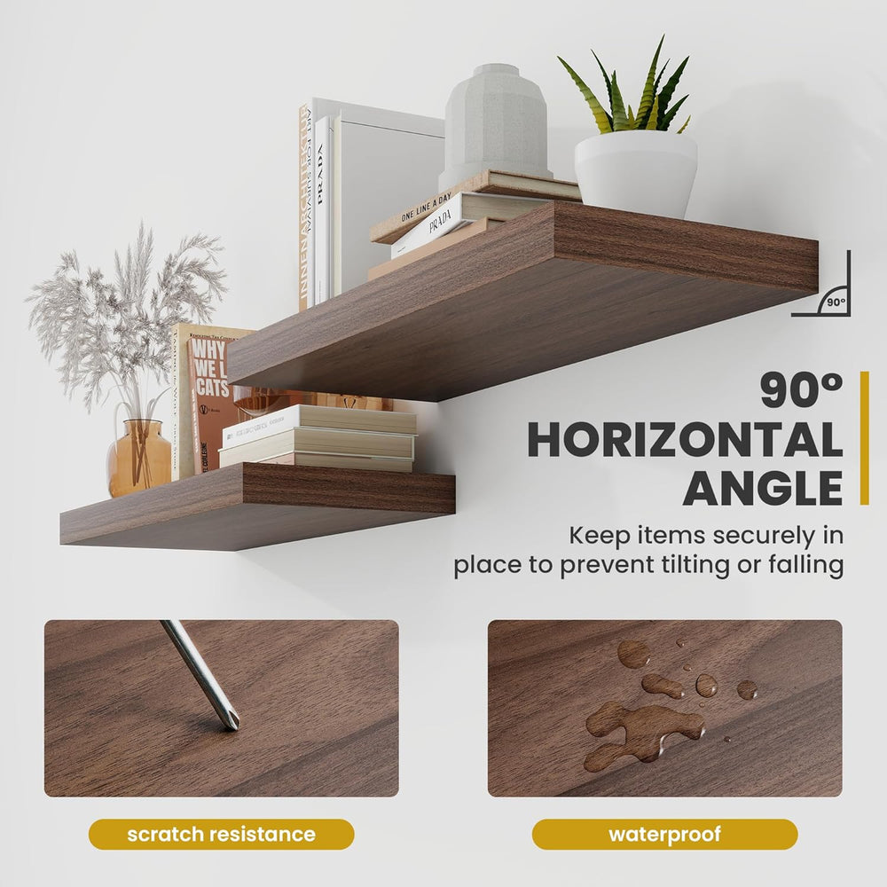Acovy 48 Inch Floating Shelves, 9.3" Deep Floating Shelf Wall Mounted, 4...