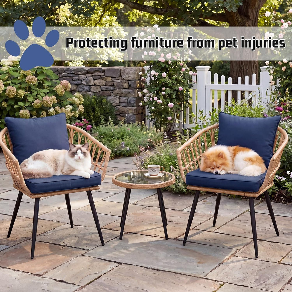 4pcs Outdoor Patio Cushion Covers Replacement, 24" Zippered Outdoor Cush...