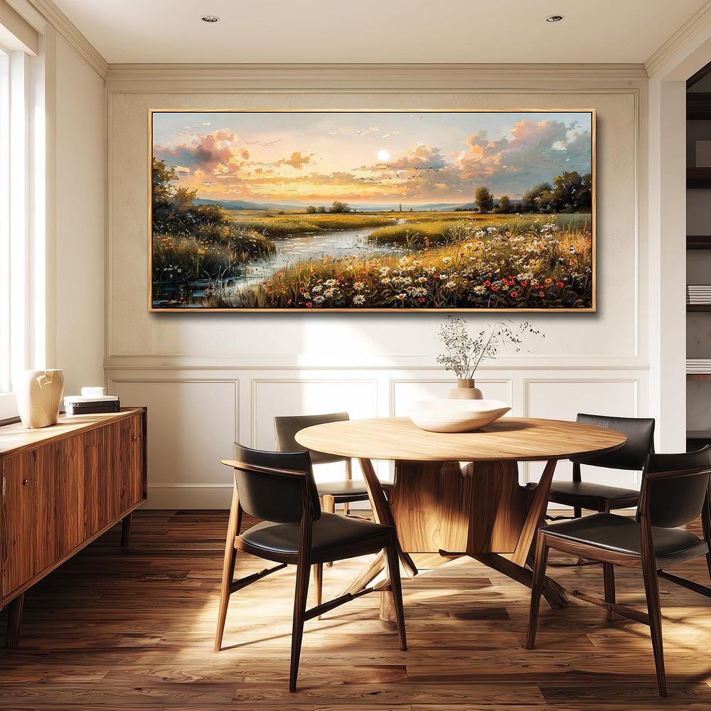 FUHAIHUA Wood Framed Canvas Wall Art For Living Room Large Wall Decor For Off...