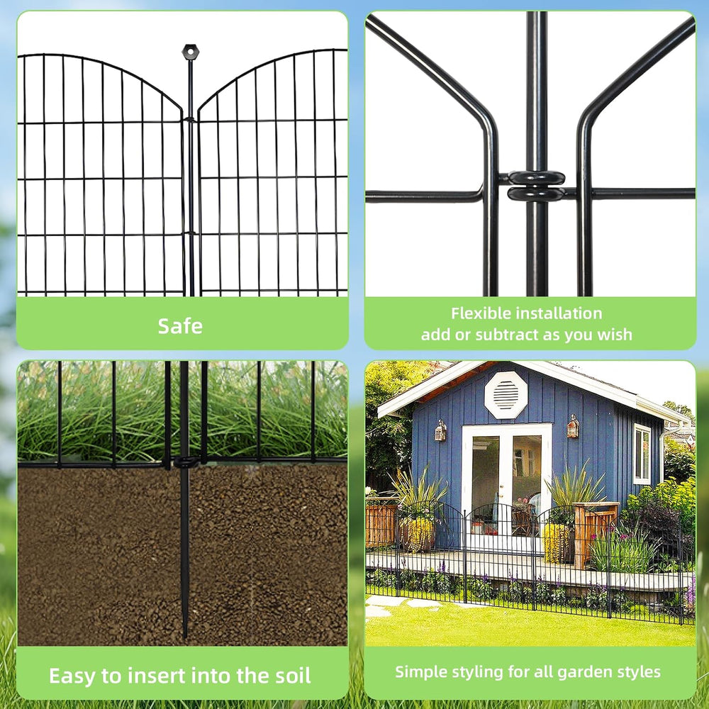 Decorative Garden Fence, 40in (H) x 24ft(L) No Dig Fence