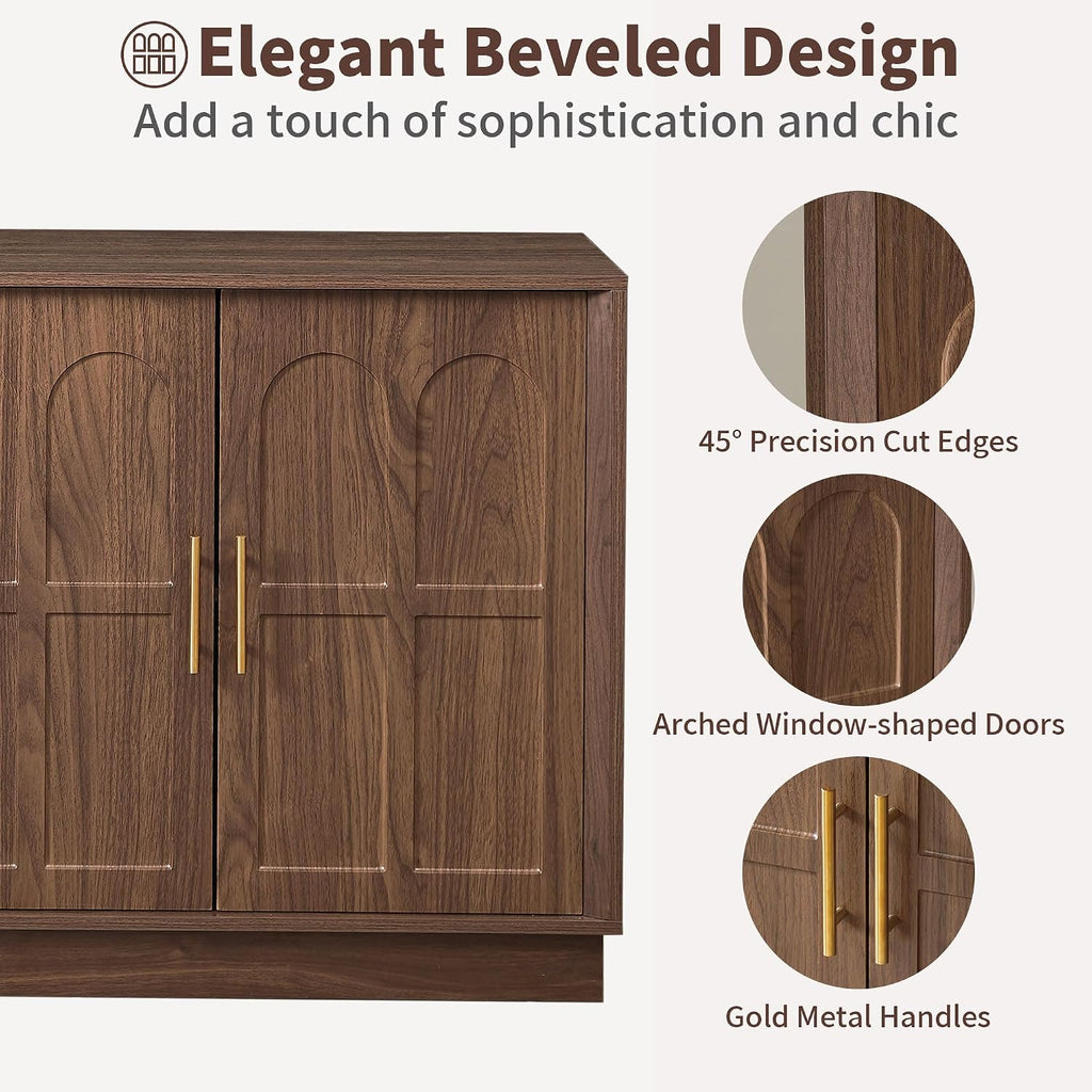 66.5" Sideboard Buffet Cabinet with Storage, Modern Credenza