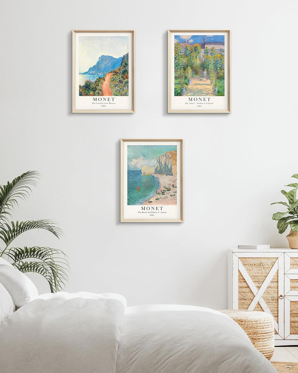 HesenDot Framed Wall Art, Claude Monet Landscape Canvas Prints Set