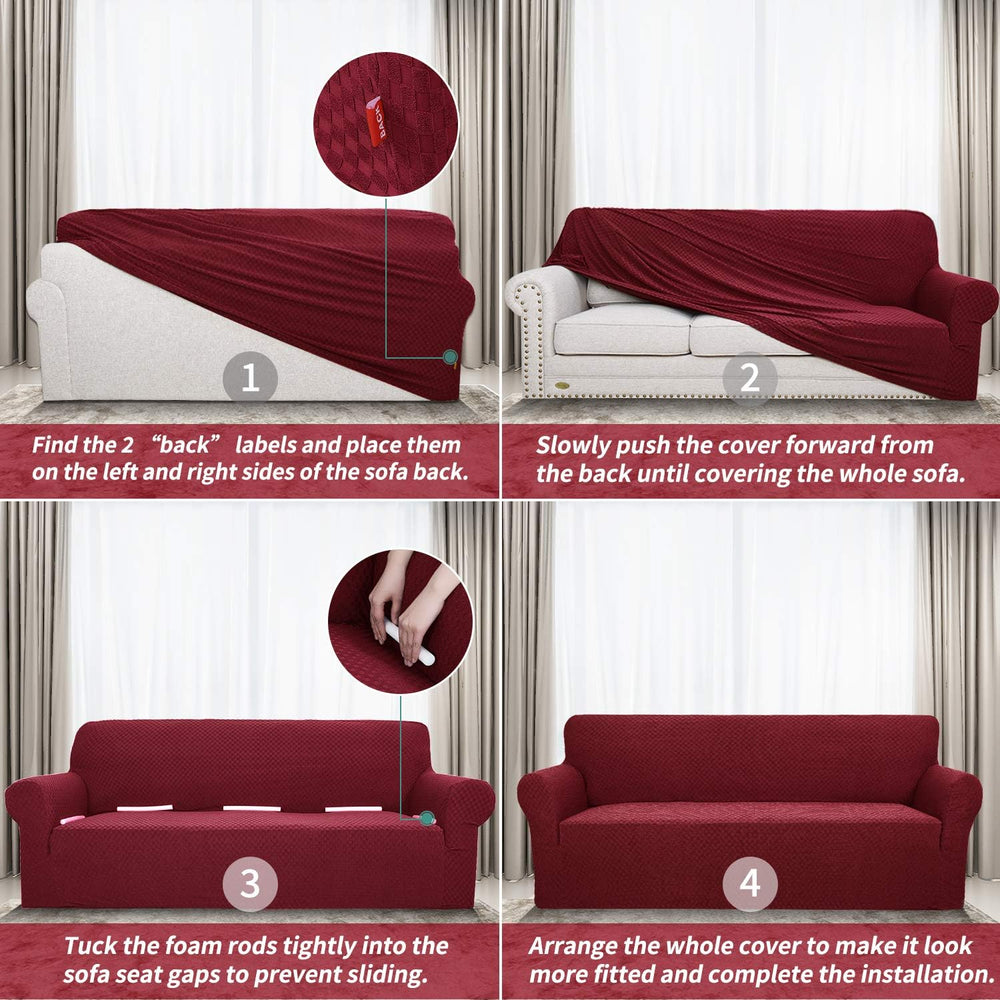 YEMYHOM Couch Cover Latest Jacquard Design High Stretch Sofa Chair Covers for...
