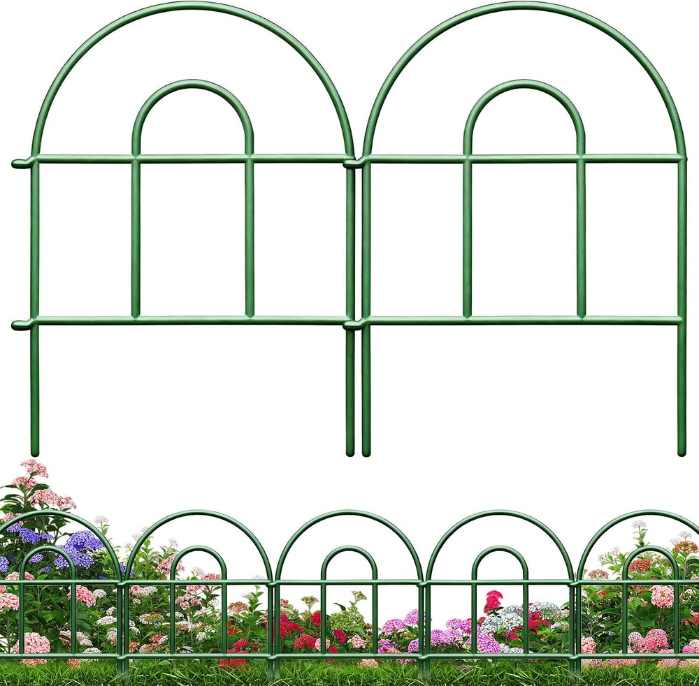 Decorative Garden Fence 32.5ft x 17in - 30 Pack Rustproof Metal No Dig Fence ...